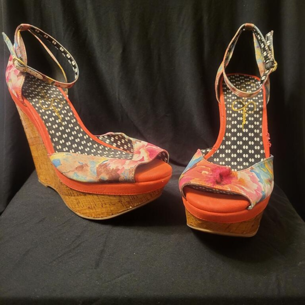 Jessica Simpson - Floral Wedges